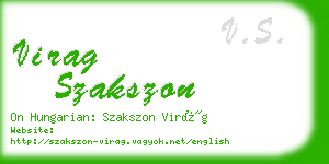 virag szakszon business card